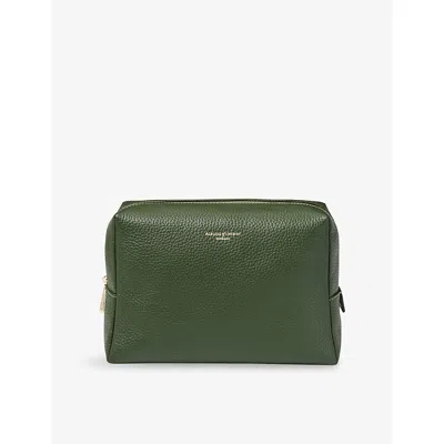 Aspinal Of London Racing Green London Large Leather Cosmetic Case