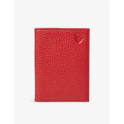 Aspinal Of London Red Double Fold Leather Card Holder