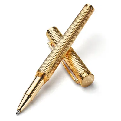 Aspinal Of London Regent Ballpoint Pen In Gold