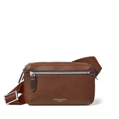 Aspinal Of London Reporter Compact Crossbody Bag In Brown
