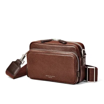 Aspinal Of London Reporter East West Messenger Bag In Brown