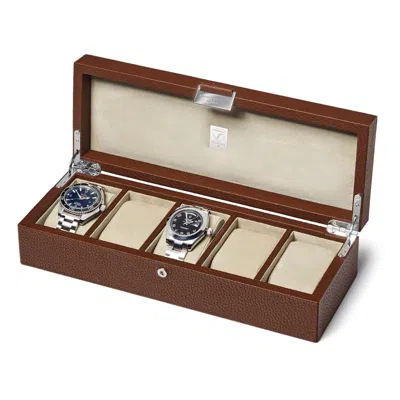 Aspinal Of London Reporter Five Piece Watch Box In Metallic