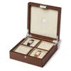 Aspinal Of London Reporter Four Piece Watch Box In Brown