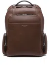 Aspinal Of London Reporter Zip Backpack Tobacco Pebble In Brown