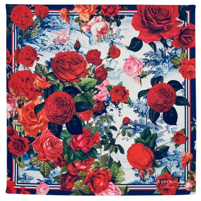 Aspinal Of London Roses Of The Orient Silk Scarf