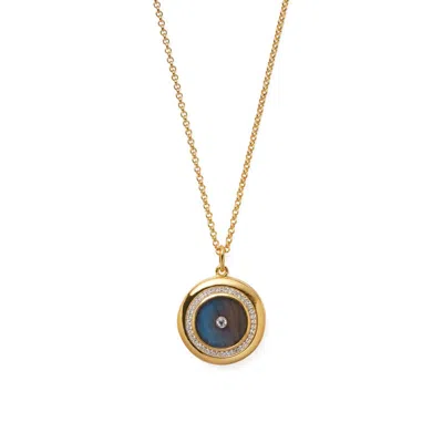 Aspinal Of London Round Locket Necklace In Gold