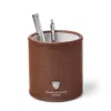 Aspinal Of London Round Pen Pot In Brown