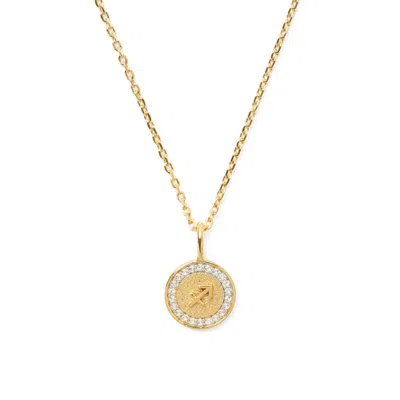 Aspinal Of London Sagittarius Zodiac Pendant Necklace In Gold
