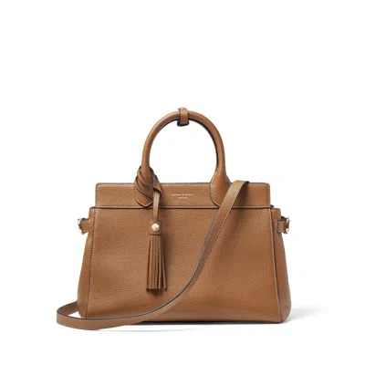 Aspinal Of London Savannah In Tan Milled Pebble In Brown