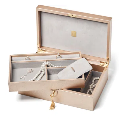 Aspinal Of London Savoy Jewellery Box In Gold