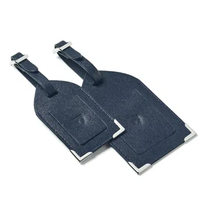 Aspinal Of London Set Of 2 Luggage Tags In Blue