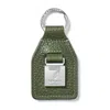Aspinal Of London Shield & Plaque Keyring In Green