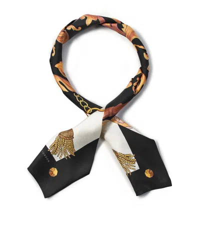 Aspinal Of London Signature Scarf In Black