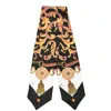 Aspinal Of London Signature Shield Silk Neck Bow Scarf In Black