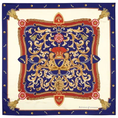 Aspinal Of London Signature Shield Silk Scarf