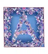 Aspinal Of London Silk Floral Scarf In Navy