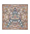 Aspinal Of London Botanical Silk Scarf In Brown