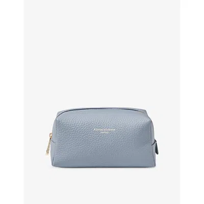 Aspinal Of London Skyblue London Medium Leather Cosmetic Case In Blue