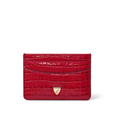 Aspinal Of London Slim Credit Card Holder In Red