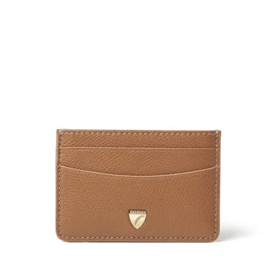 Aspinal Of London Slim Credit Card Holder In Brown