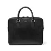 Aspinal Of London Slim Leather Briefcase Bag In Black