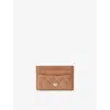 Aspinal Of London Womens Caramel Slim Leather Card Holder In Brown