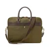 Aspinal Of London Slim Nylon Briefcase Bag In Green
