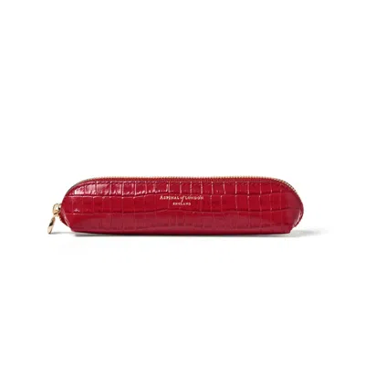 Aspinal Of London Slim Pen Case In Red