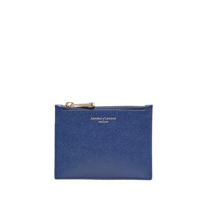Aspinal Of London Small Essential Flat Pouch In Blue