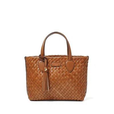 Aspinal Of London Small Island Tote Bag In Brown