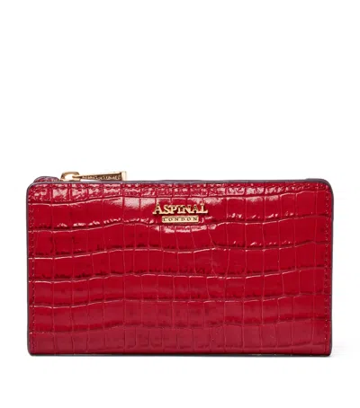 Aspinal Of London Small Leather Mayfair Purse In Red