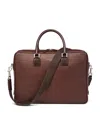Aspinal Of London Mount Street Small Pebbled-leather Laptop Bag In Brown