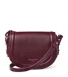 Aspinal Of London Small Leather Stella Cross-body Satchel In Burgundy