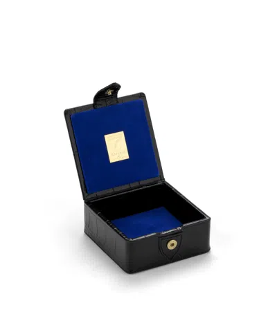 Aspinal Of London Small Leather Stud Box In Black