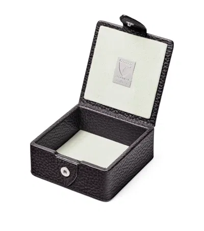 Aspinal Of London Small Leather Stud Box In Black