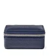 Aspinal Of London Small Leather Travel Jewellery Case In Blue