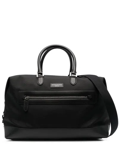Aspinal Of London Small Logo-embossed Gym Back In Black
