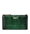 Aspinal Of London Womens Mayfair Logo-plaque Leather Wallet Evergreen In Black