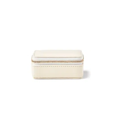 Aspinal Of London Small Travel Jewellery Case In White