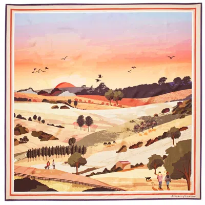 Aspinal Of London South Downs Silk Scarf