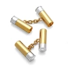 Aspinal Of London Sterling Silver & Gold Plated Double Cartridge Cufflinks
