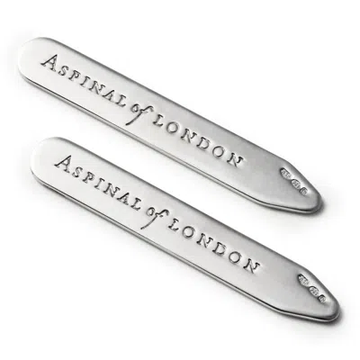 Aspinal Of London Sterling Silver Collar Stiffeners