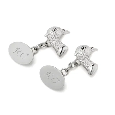 Aspinal Of London Sterling Silver Pheasant Cufflinks