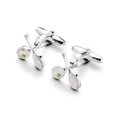 Aspinal Of London Sterling Silver Tennis Racquet Cufflinks