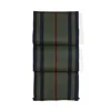 Aspinal Of London Striped Merino Wool Scarf In Green