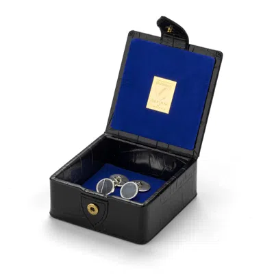 Aspinal Of London Stud Box In Black