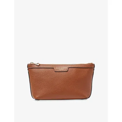Aspinal Of London Tan Hudson Small Leather Pouch