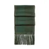 Aspinal Of London Tassel Silk Scarf In Green