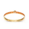 Aspinal Of London Thin Horseshoe Enamel Bangle