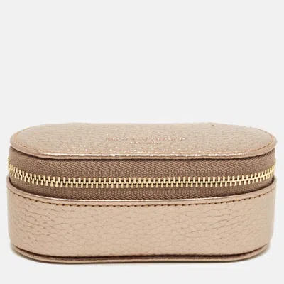 Pre-owned Aspinal Of London Tidy All Gold Leather Case